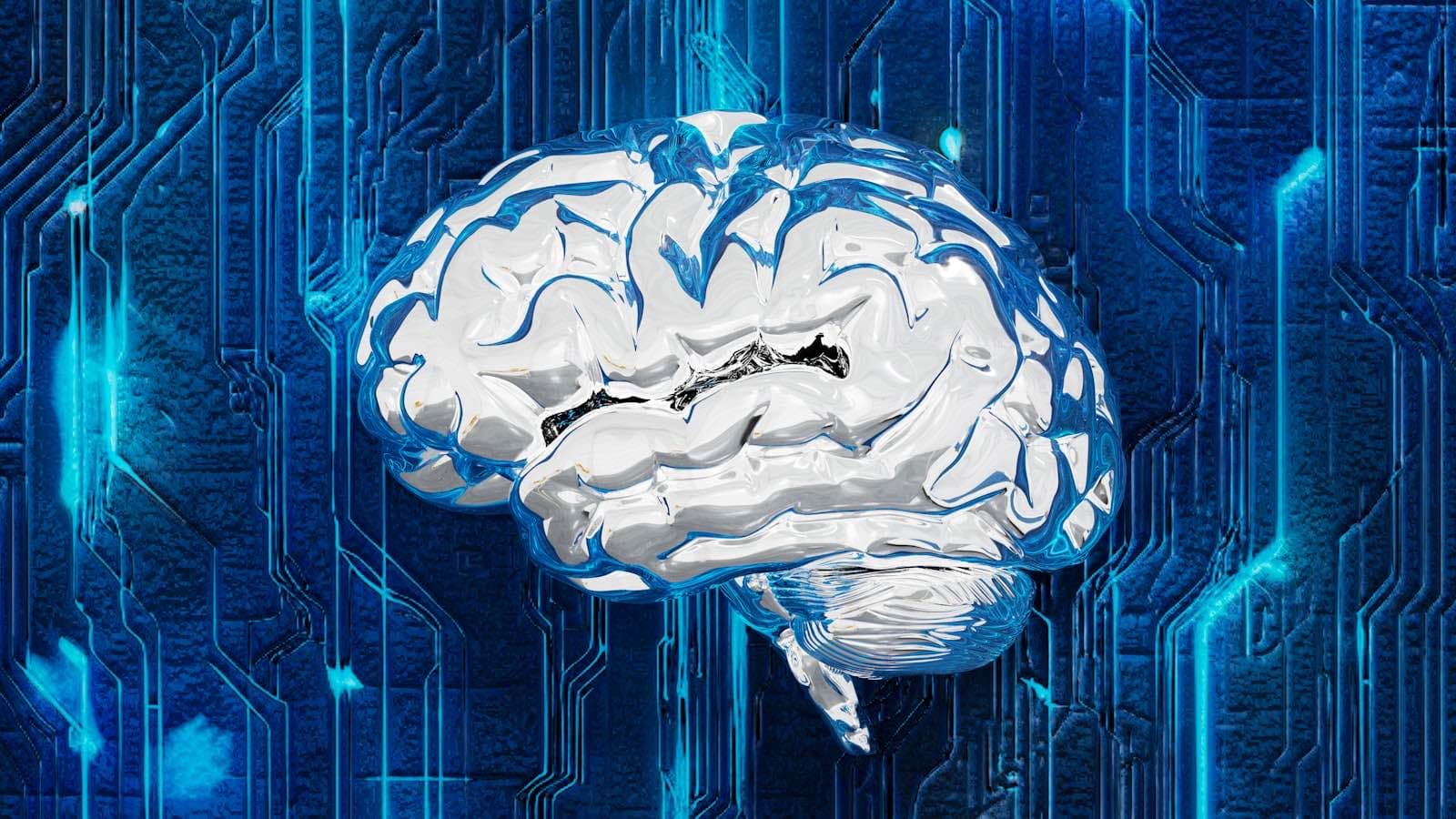Abstract metallic brain wired into circuit patterns, representing the search for the best agent memory framework to run in production