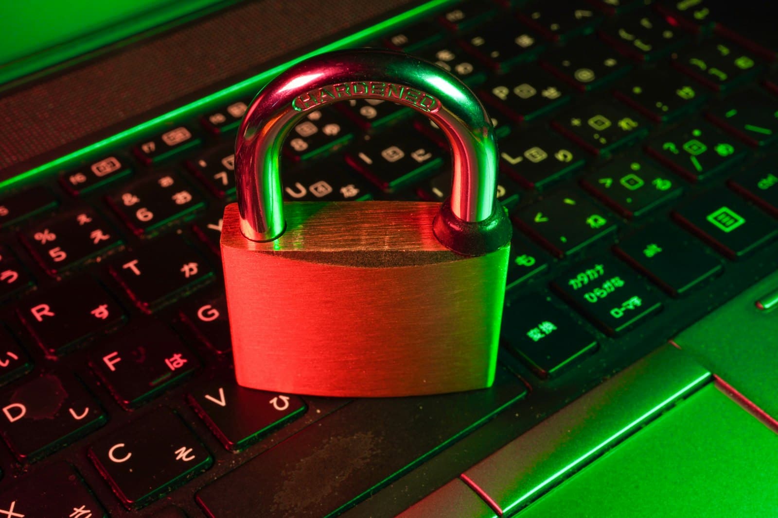 A padlock icon overlaid on circuit-like digital patterns, representing permission aware rag and access control in retrieval systems