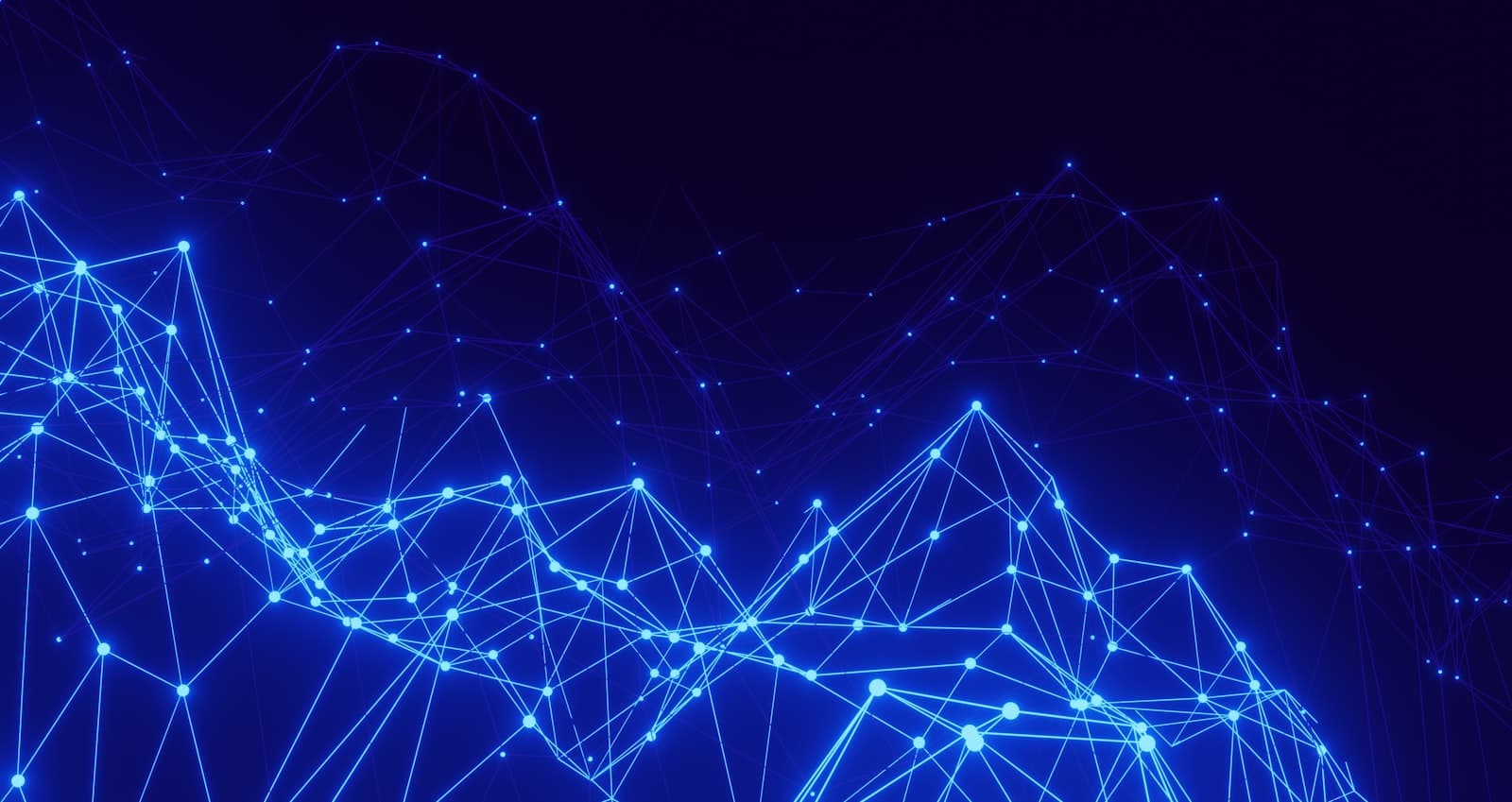 Glowing plexus network of connected nodes and lines, representing an llm memory database built on a temporal knowledge graph